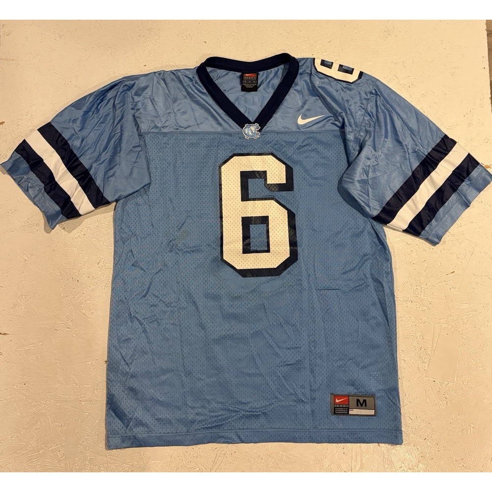 Vintage Nike Team North Carolina UNC Tar Heels Football Jersey Mens Medium